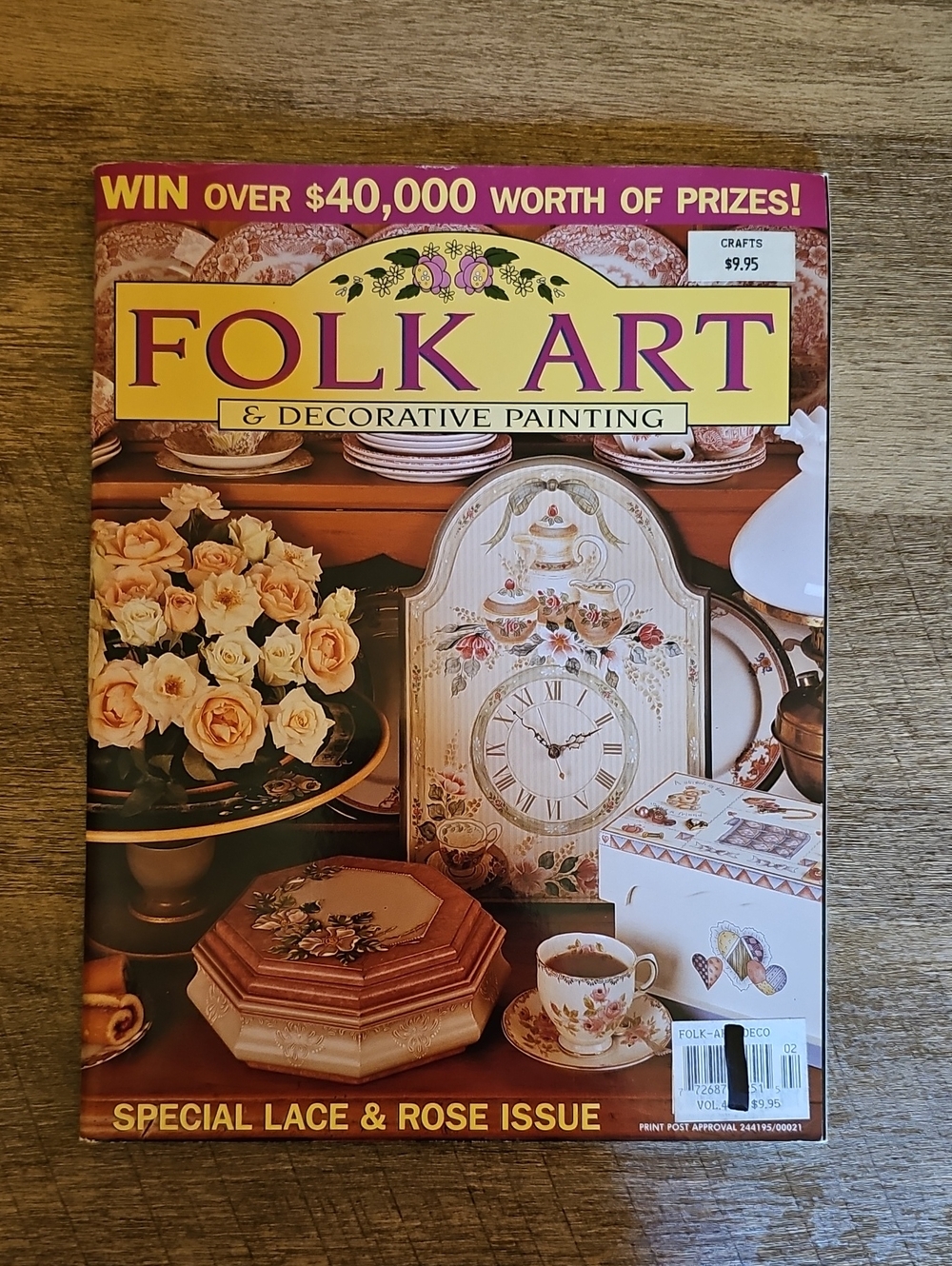Vintage Folk Art & Decorative Painting Magazine - Special Lace & Rose Issue